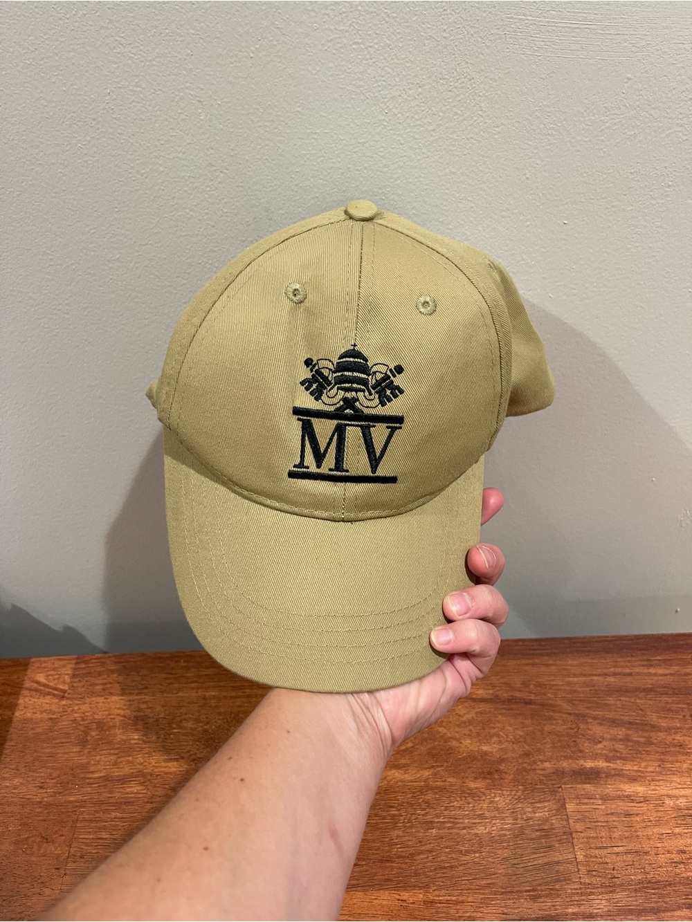 Musei Vaticani MV Khaki Baseball Cap Hat Vatican Museum Italy Travel Souvenir